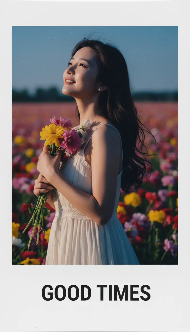 Gempix2 AI-generated vintage Polaroid photograph image